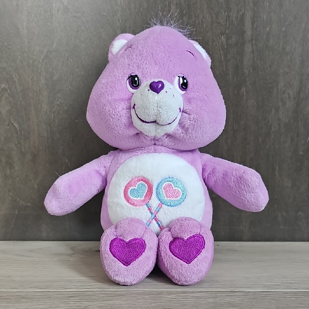 Vintage 2002 Care Bears Purple Share Bear 8" Plush